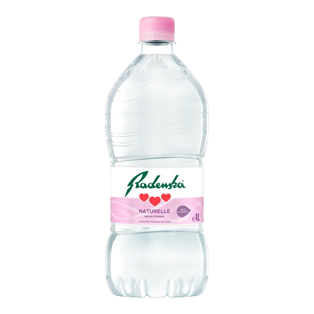 Radenska, Ujë natyral, plastikë, 1 L